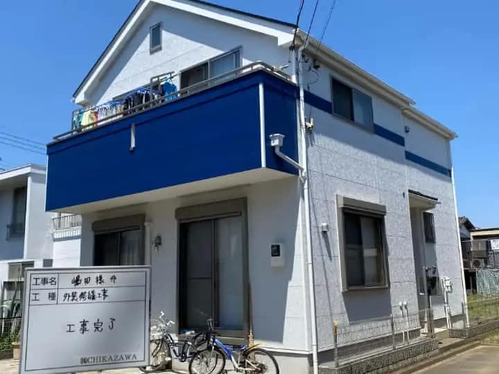 施工完了時の様子|CHIKAZAWA|所沢市、狭山市、川越市、東村山市の地域密着型施工会社|外壁工事、屋根工事、塗装工事、雨樋工事、内装工事を中心とした施工・修理・修繕が得意な職人集団です!所沢市、狭山市、川越市、東村山市のお客様とお客様の住まいについて一緒に考えるアットホームな施工会社です。
