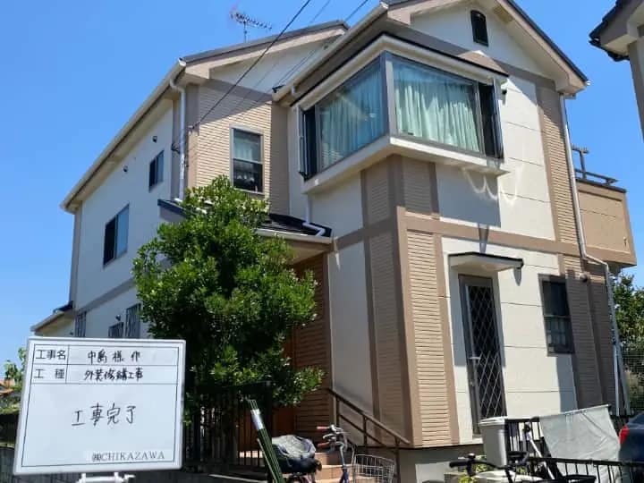 施工完了時の様子|CHIKAZAWA|所沢市、狭山市、川越市、東村山市の地域密着型施工会社|外壁工事、屋根工事、塗装工事、雨樋工事、内装工事を中心とした施工が得意な職人集団です!所沢市、狭山市、川越市、東村山市のお客様とお客様の住まいについて一緒に考えるアットホームな施工会社です。