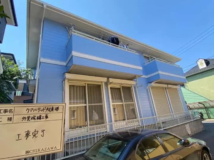 施工完了時の様子|CHIKAZAWA|所沢市、狭山市、川越市、東村山市の地域密着型施工会社|外壁工事、屋根工事、塗装工事、雨樋工事、内装工事を中心とした施工・修理・修繕が得意な職人集団です!所沢市、狭山市、川越市、東村山市のお客様とお客様の住まいについて一緒に考えるアットホームな施工会社です。