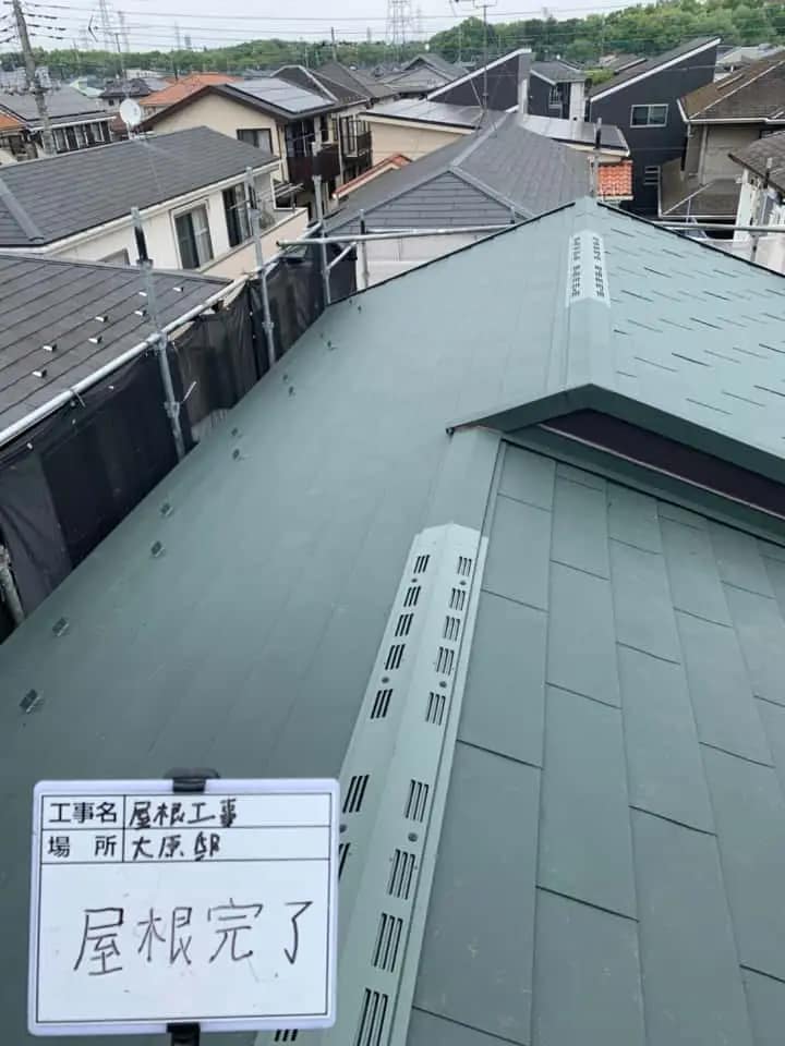 施工完了時の様子|CHIKAZAWA|所沢市、狭山市、川越市、東村山市の地域密着型施工会社|外壁工事、屋根工事、塗装工事、雨樋工事、内装工事を中心とした施工・修理・修繕が得意な職人集団です!所沢市、狭山市、川越市、東村山市のお客様とお客様の住まいについて一緒に考えるアットホームな施工会社です。