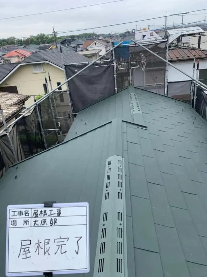 施工完了時の様子|CHIKAZAWA|所沢市、狭山市、川越市、東村山市の地域密着型施工会社|外壁工事、屋根工事、塗装工事、雨樋工事、内装工事を中心とした施工・修理・修繕が得意な職人集団です!所沢市、狭山市、川越市、東村山市のお客様とお客様の住まいについて一緒に考えるアットホームな施工会社です。