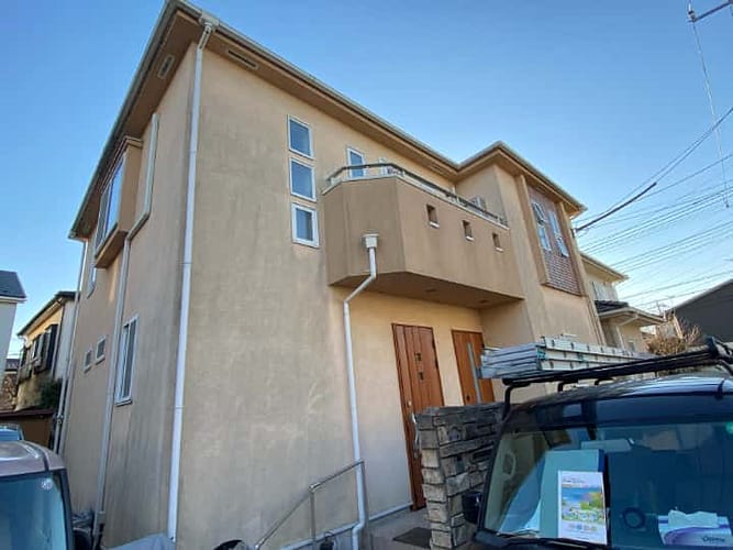 東村山市|低汚染性「アートフレッシュ」を使った塗装の外装修繕工事(施工前)