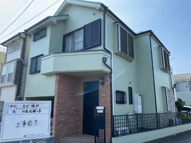 所沢市|プレミアムシリコン+軒天張替えの当社事例